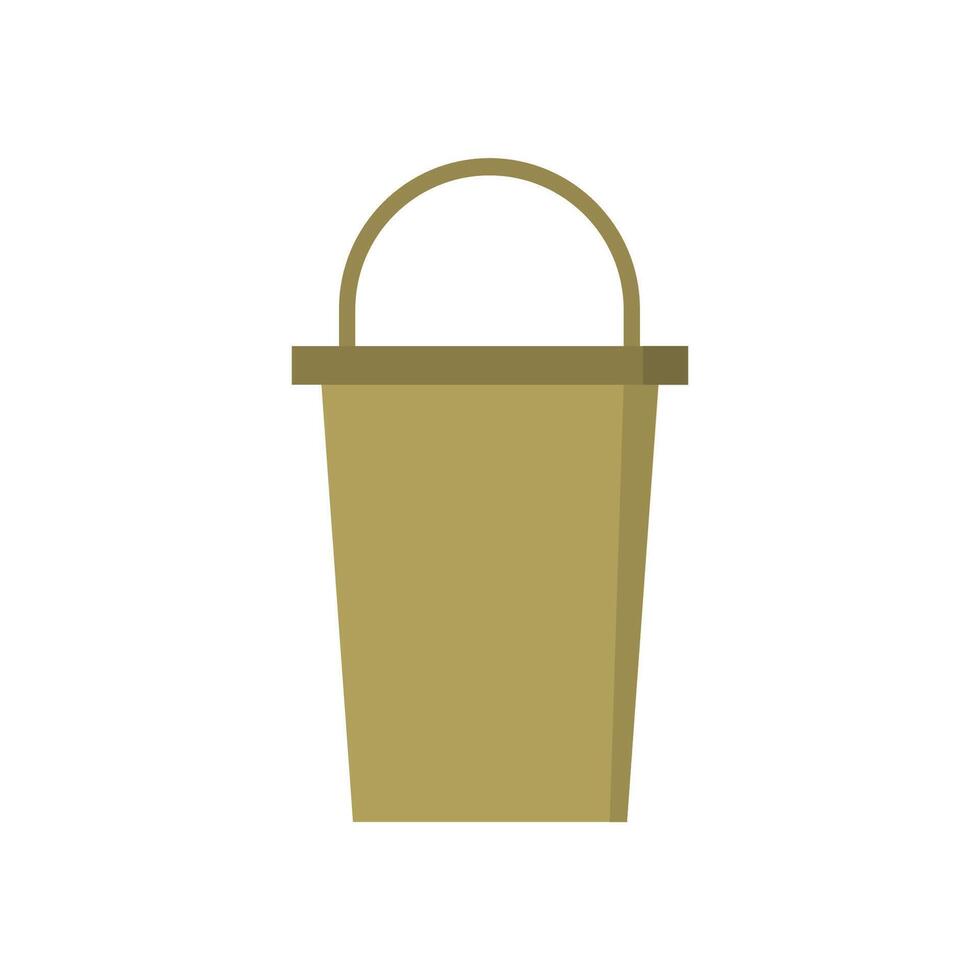 Bucket on white background vector