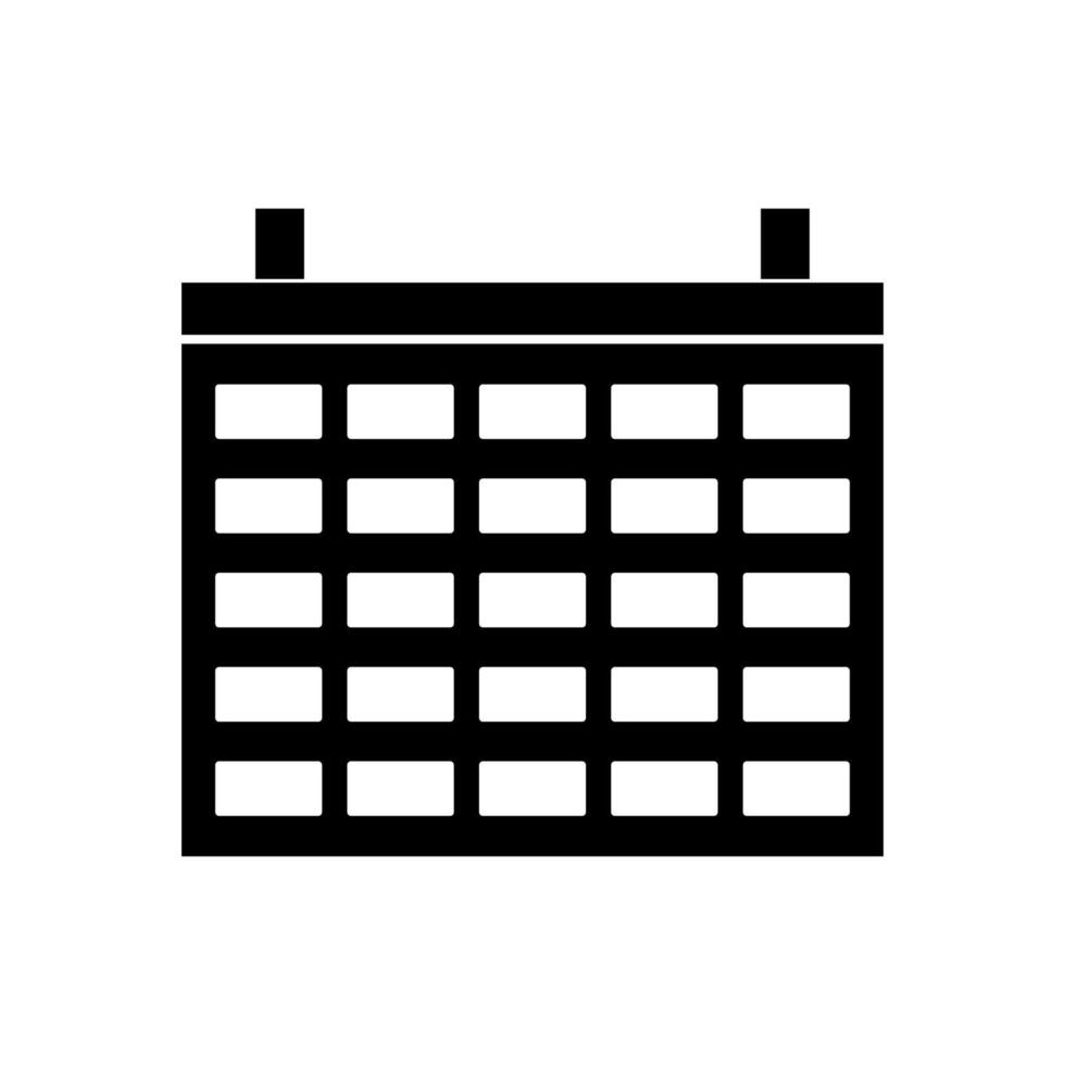 Calendar icon on white background vector