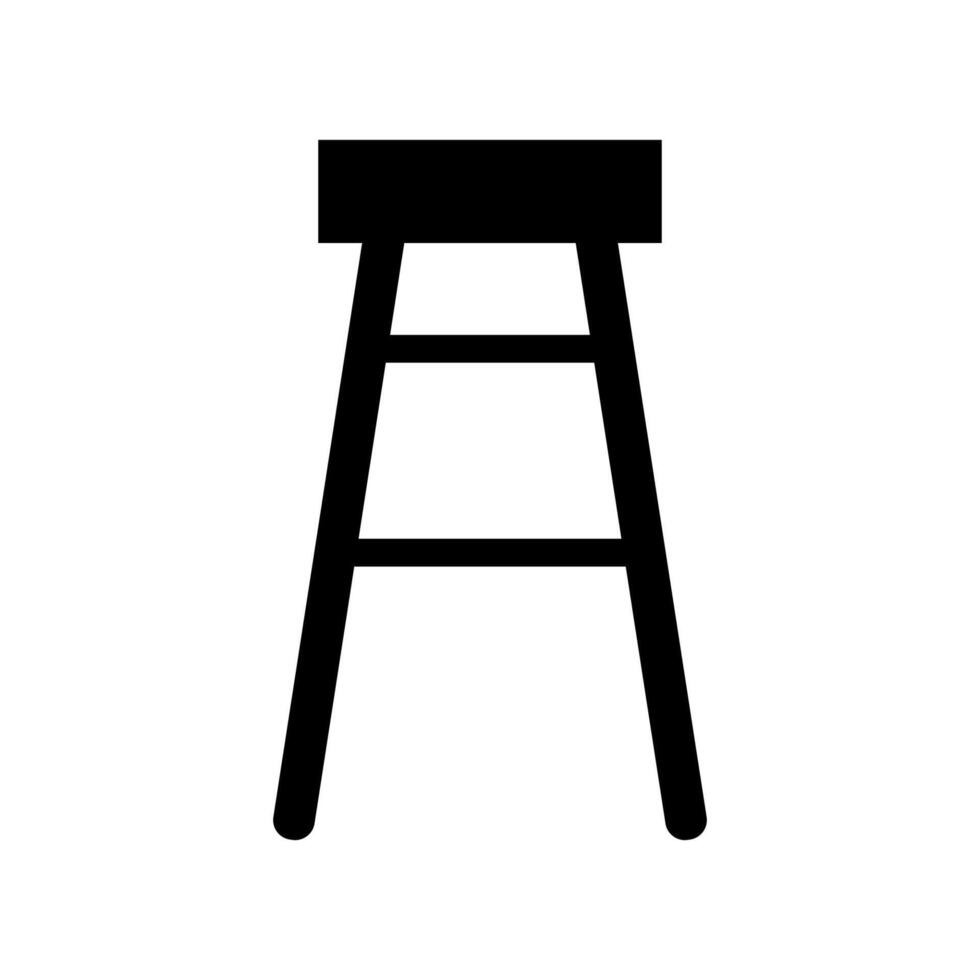 bar taburete icono en blanco antecedentes vector