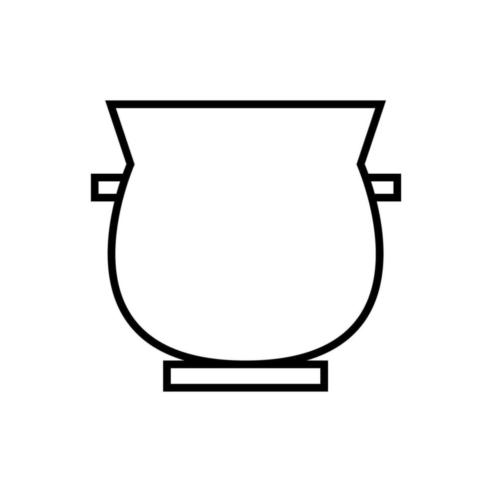 Cauldron icon on white background vector