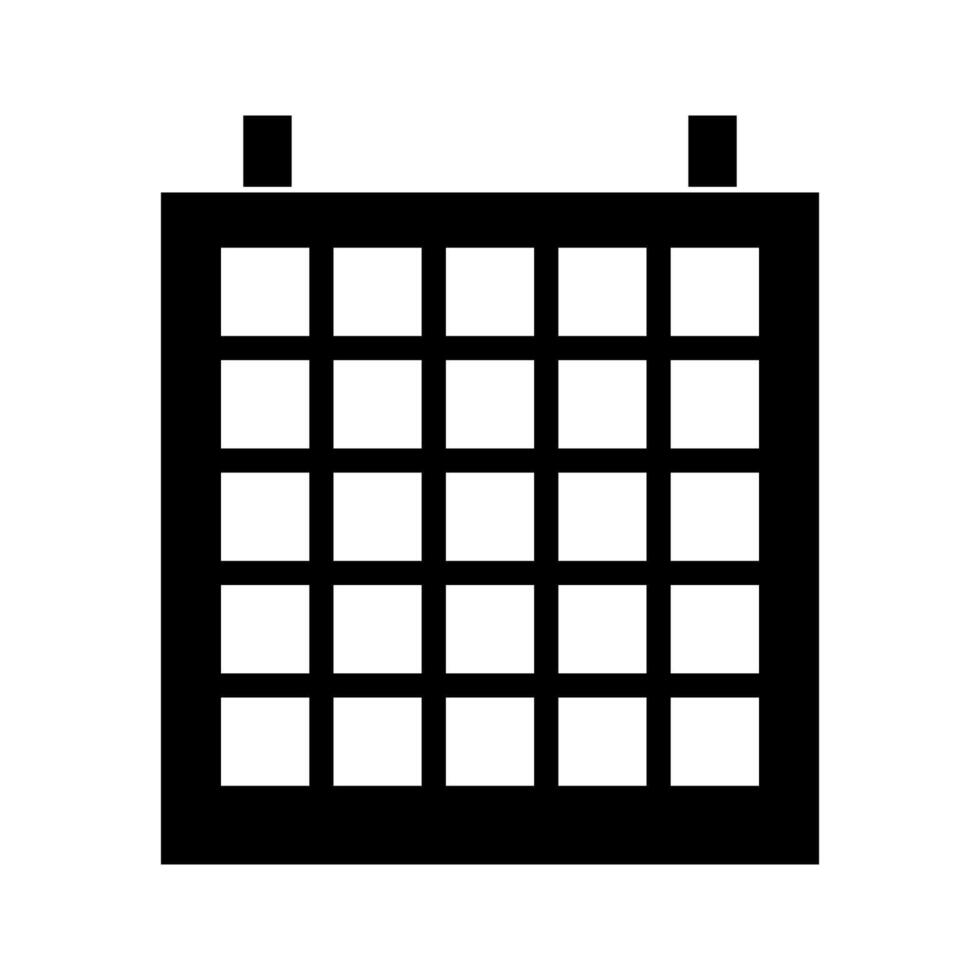 Calendar icon on white background vector