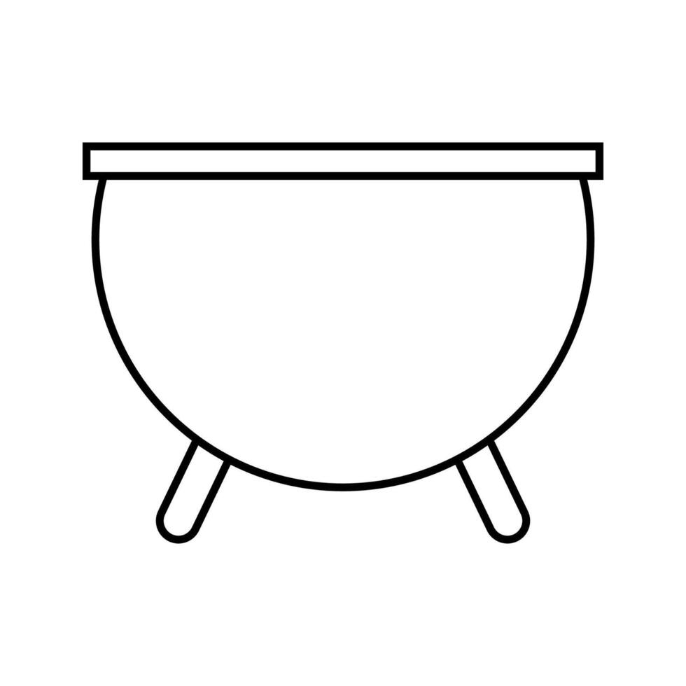 Cauldron icon on white background vector