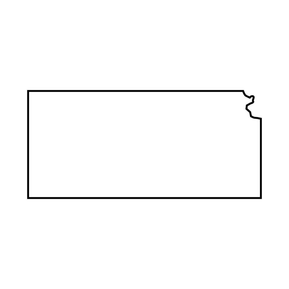 Kansas map in vector