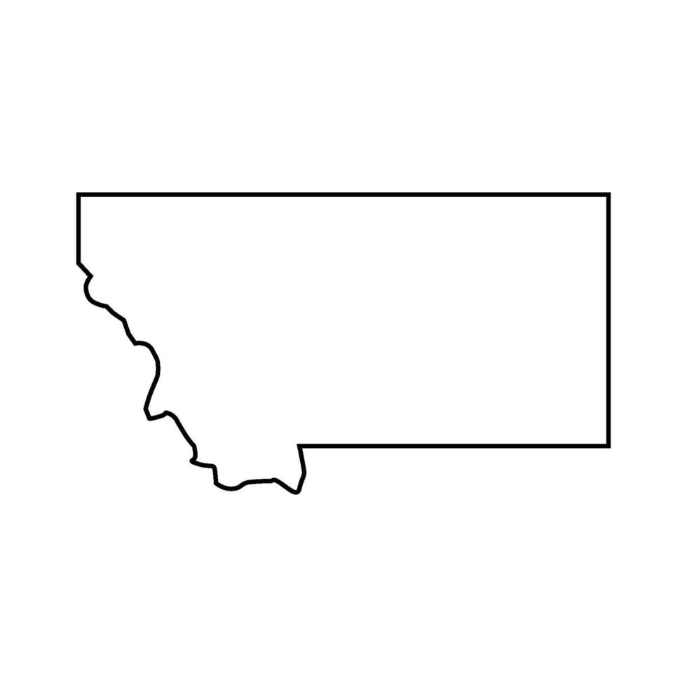 Montana map in vector