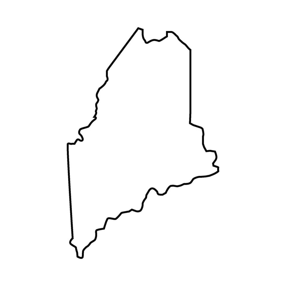 Maine map in vector