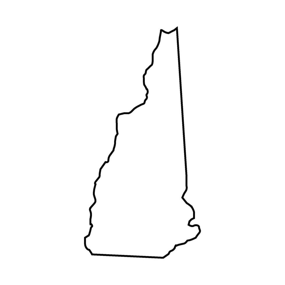 New Hampshire map in vector