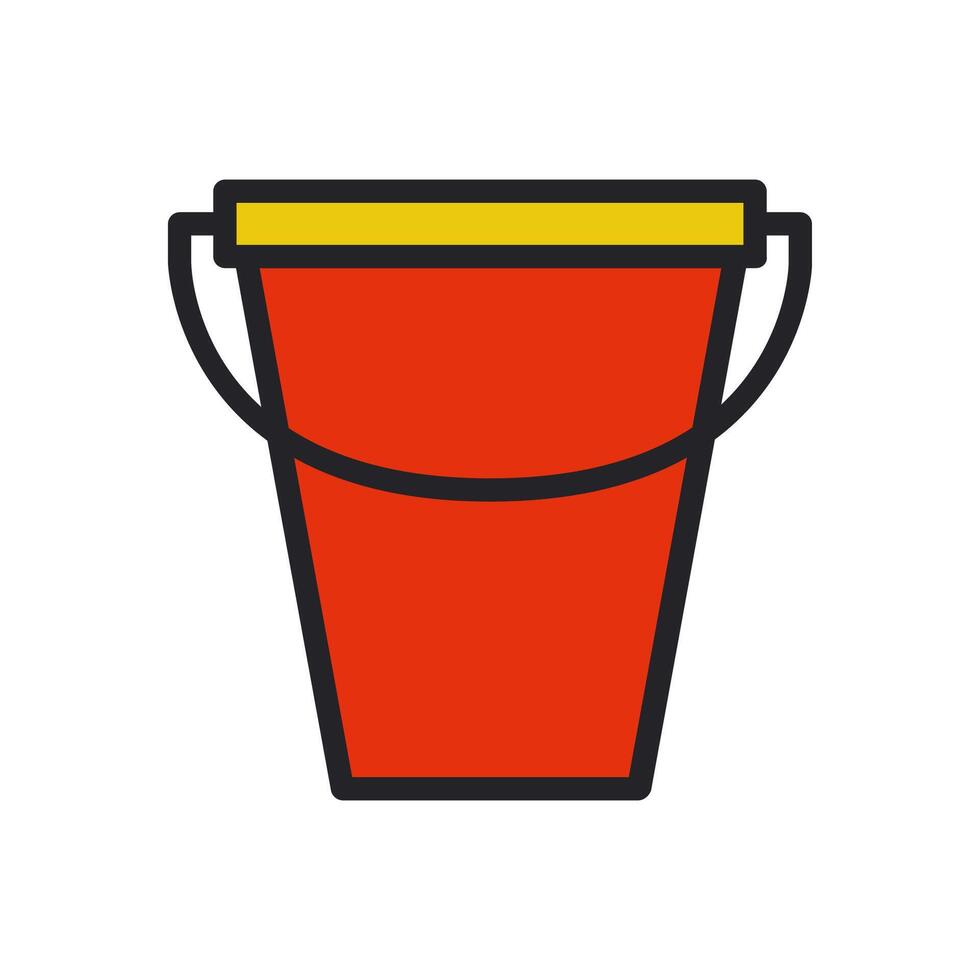 Bucket on white background vector