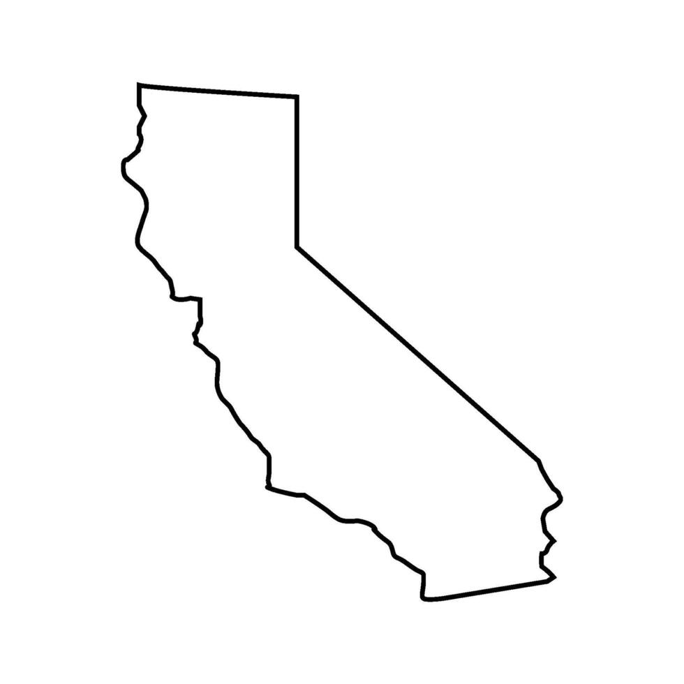 California mapa en vector