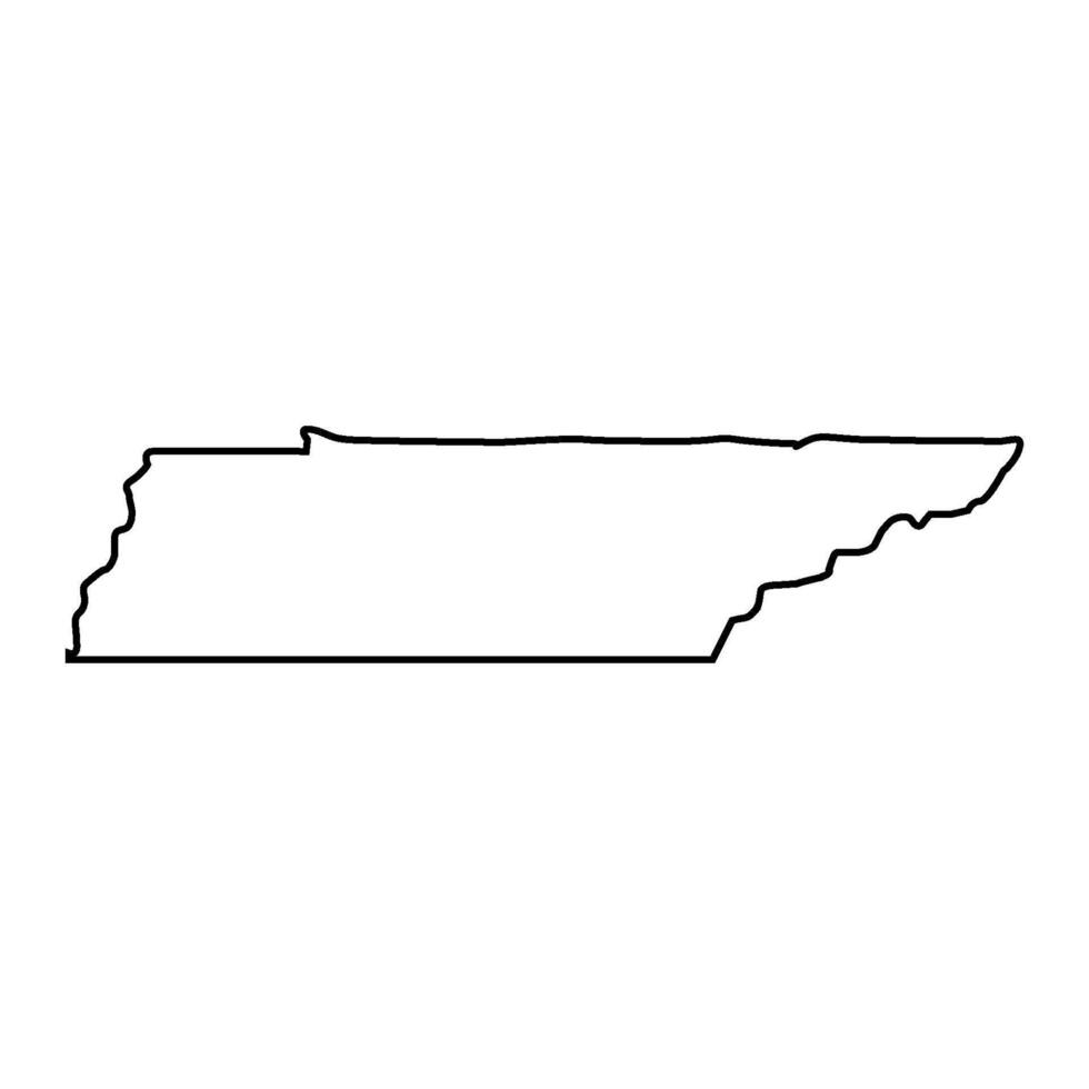 Tennesse mapa en vector