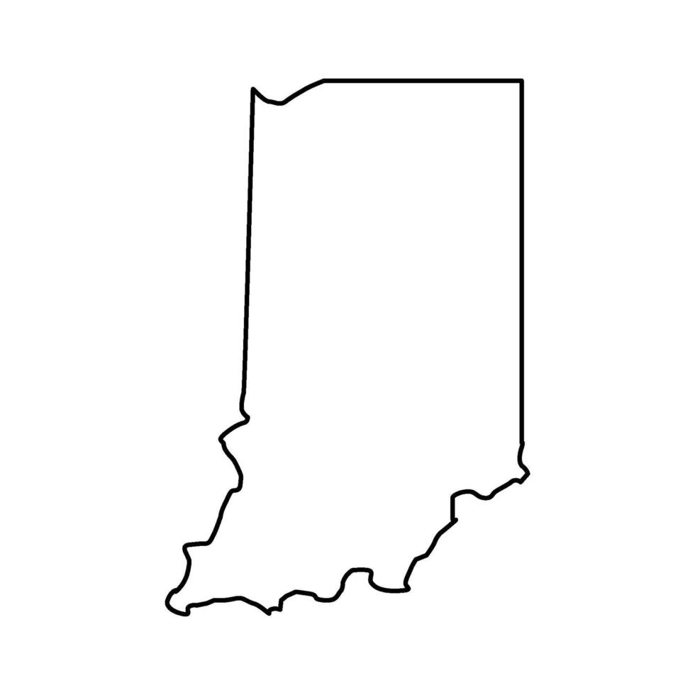 Indiana mapa en vector