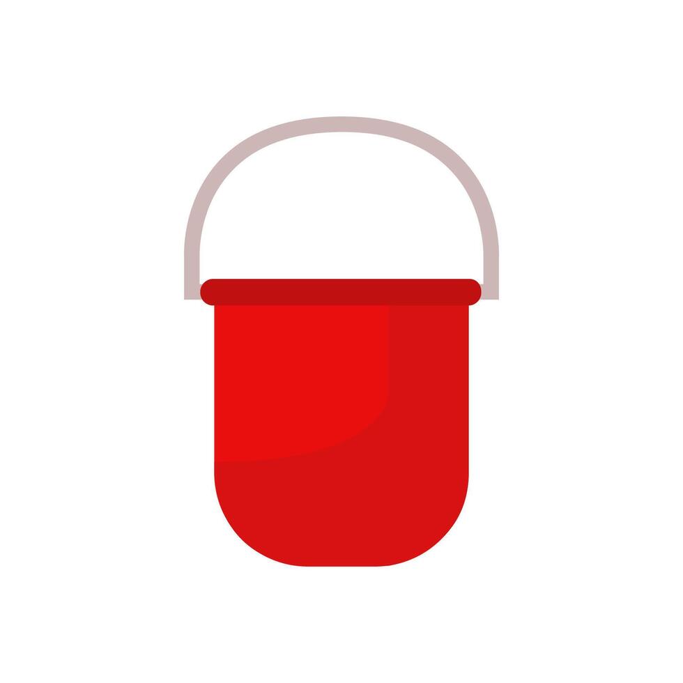 Bucket on white background vector
