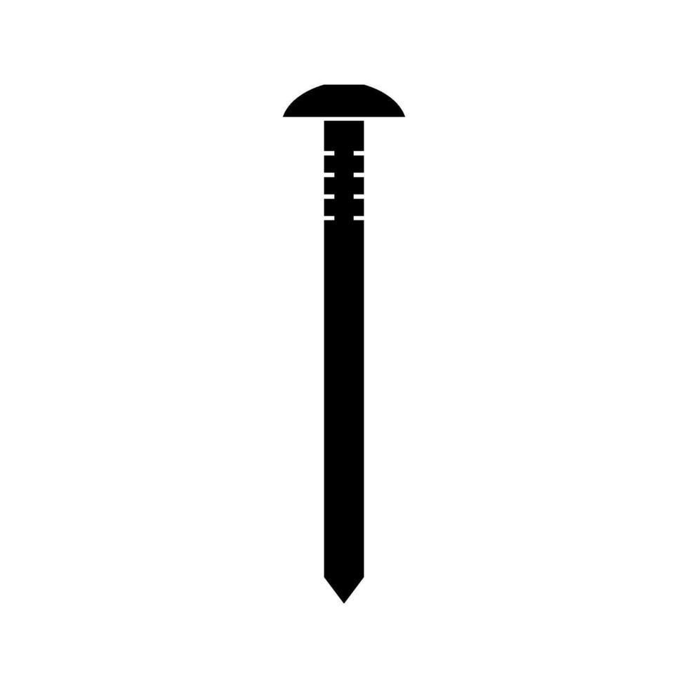 Metal nail in vector