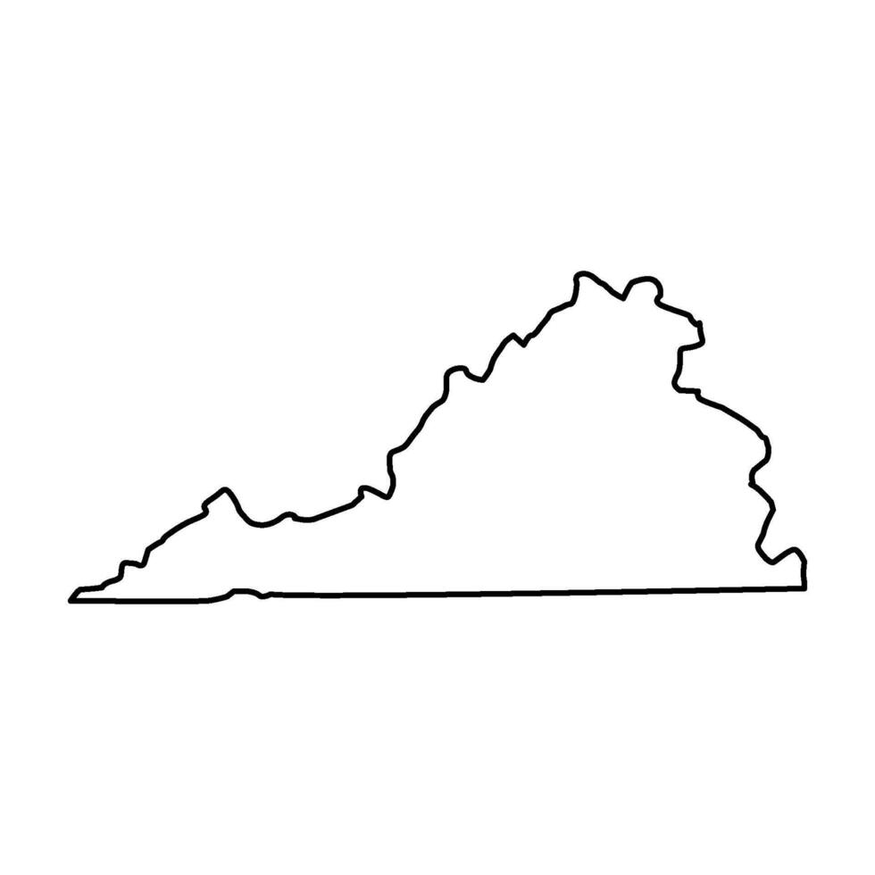 Virginia map in vector