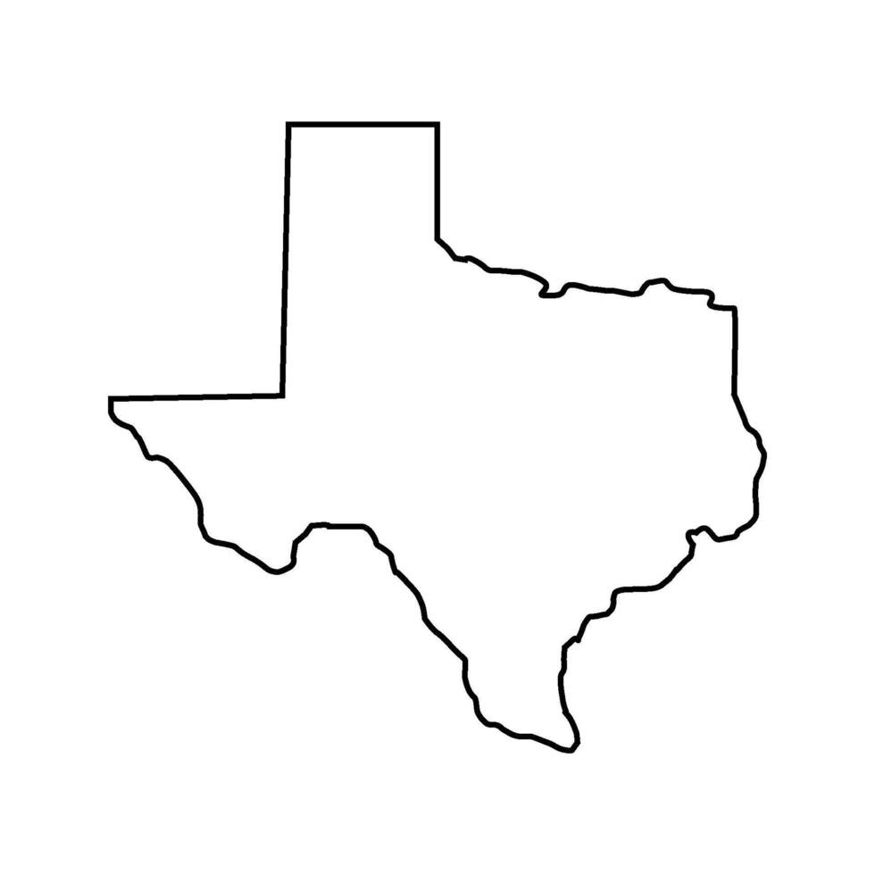 Texas map in vector