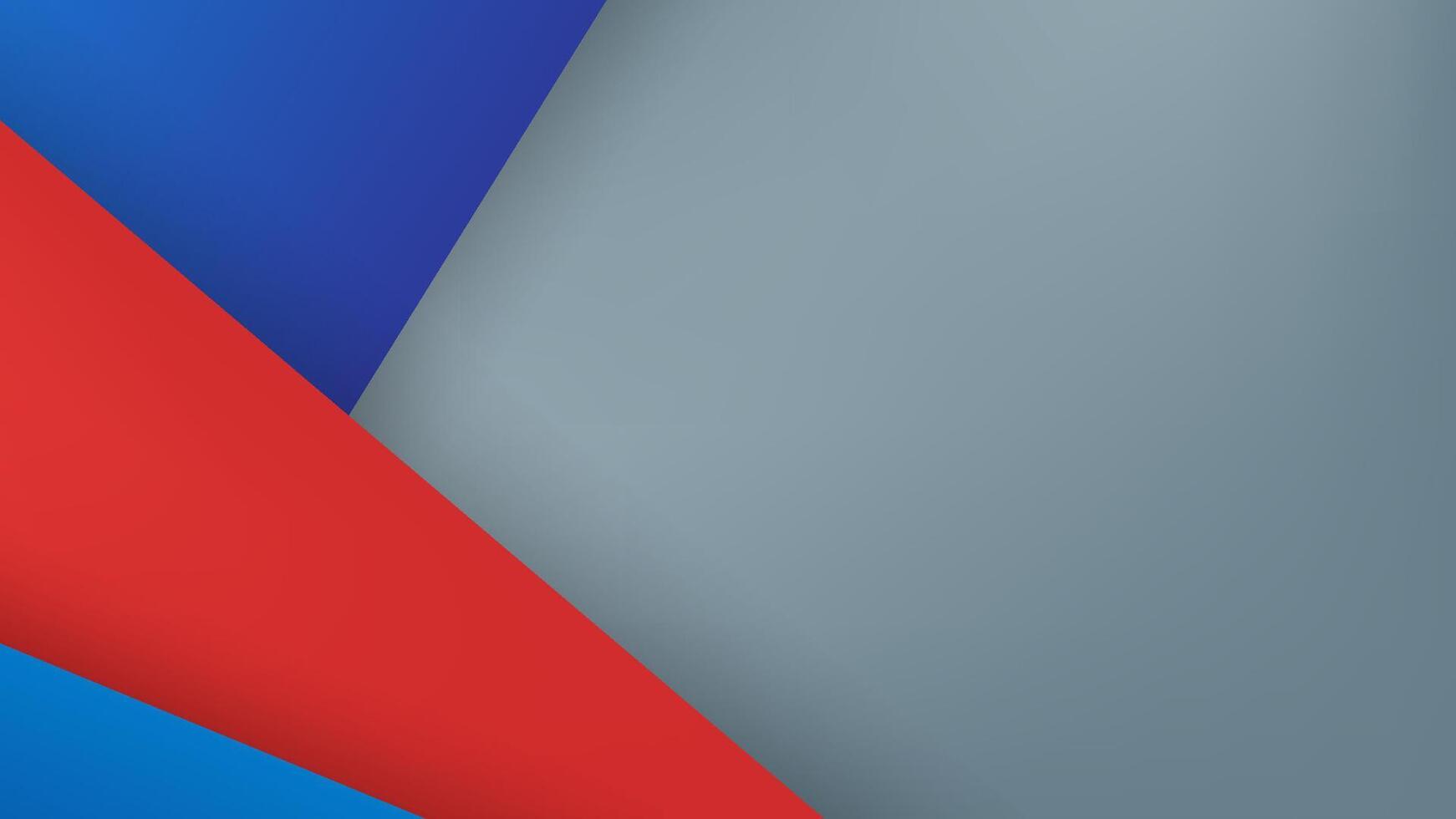 Abstract red and blue material design on grey background. Template for cover, business presentation, web design and brochure. Copy space for text. vector