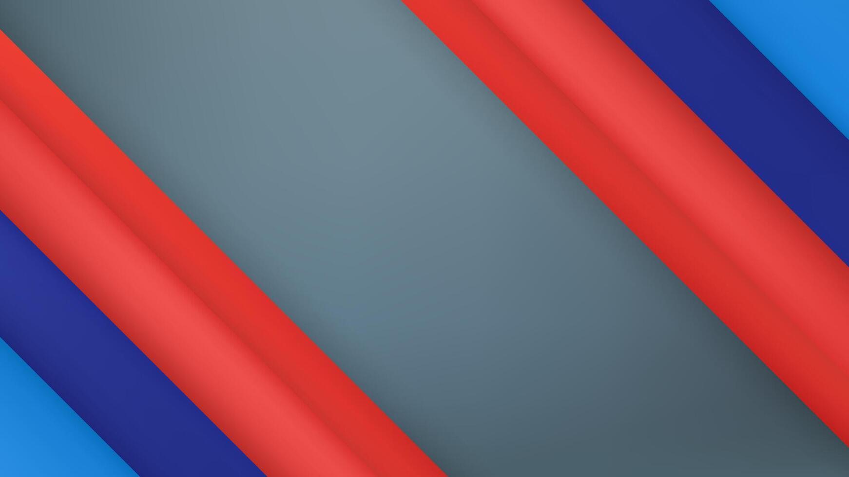 Abstract red and blue material design on grey background. Template for cover, business presentation, web design and brochure. Copy space for text. vector