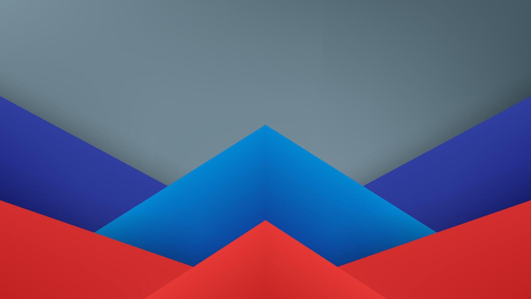 Abstract red and blue material design on grey background. Template for cover, business presentation, web design and brochure. Copy space for text. vector