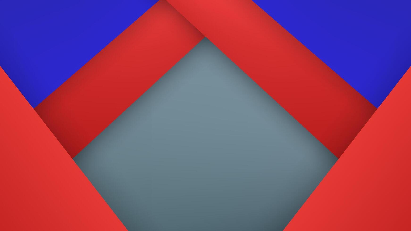 Abstract red and blue material design on grey background. Template for cover, business presentation, web design and brochure. Copy space for text. vector