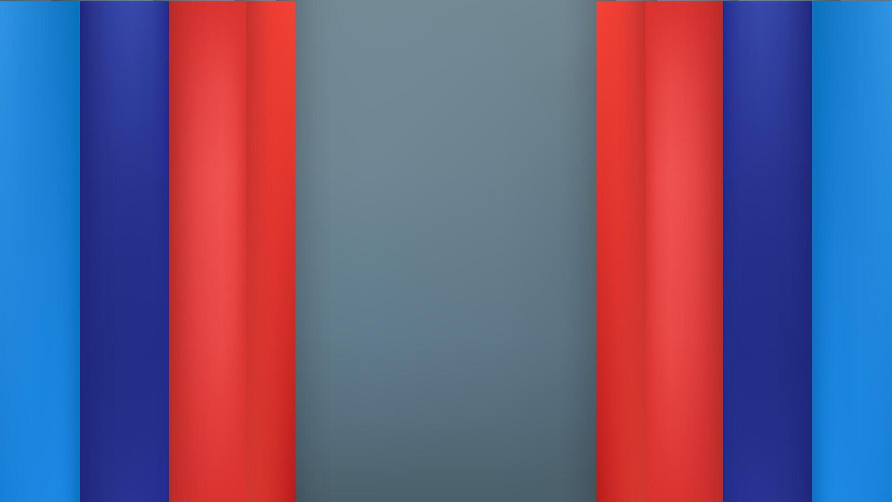 Abstract red and blue material design on grey background. Template for cover, business presentation, web design and brochure. Copy space for text. vector