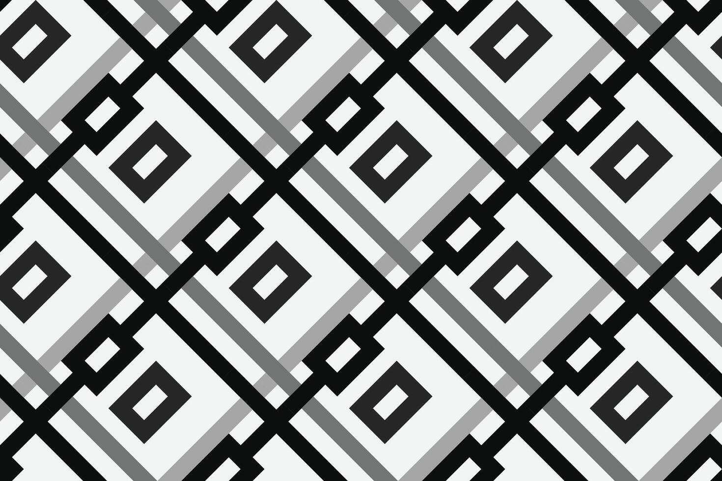 Retro black and white geometric pattern background, abstract square lines art. Trendy bauhaus pattern backgrounds vector