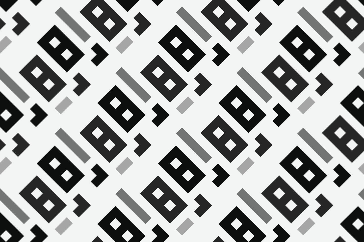 Retro black and white geometric pattern background, abstract square lines art. Trendy bauhaus pattern backgrounds vector