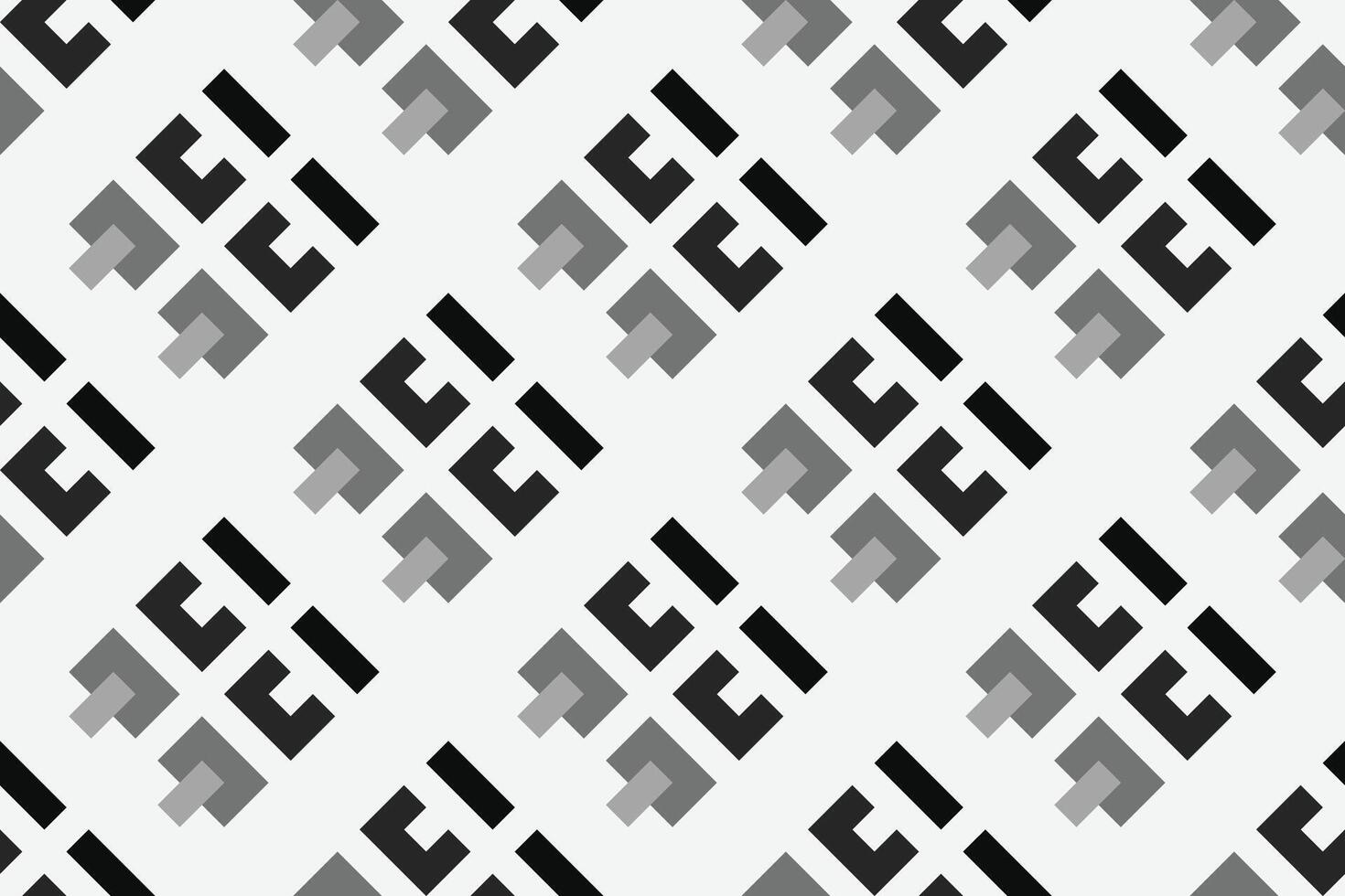 Retro black and white geometric pattern background, abstract square lines art. Trendy bauhaus pattern backgrounds vector