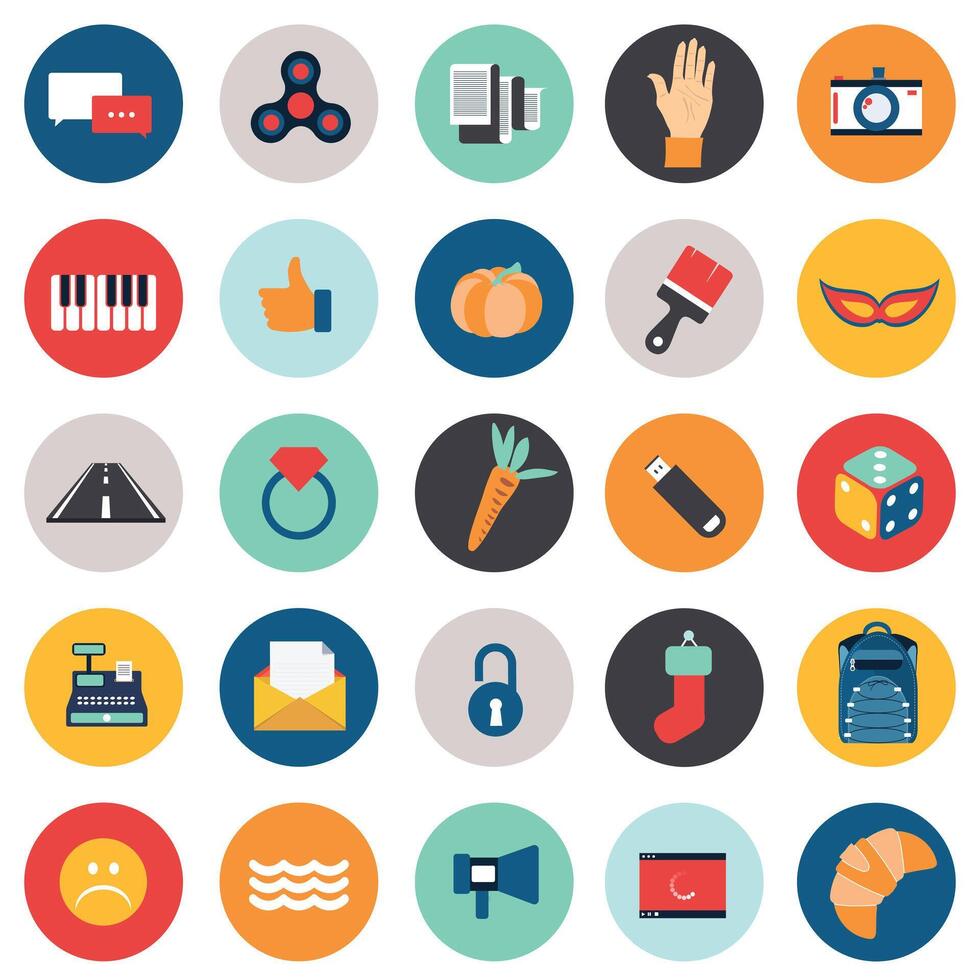 Business and management icon set for websites and mobile applications. Flat illustration vector