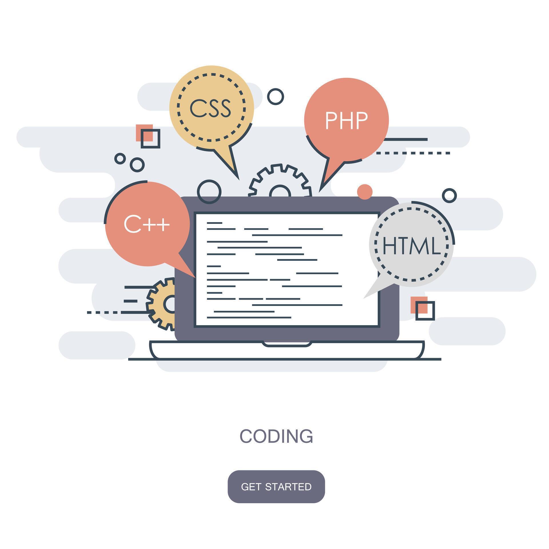 Programming and coding concept. Application development icon for ...