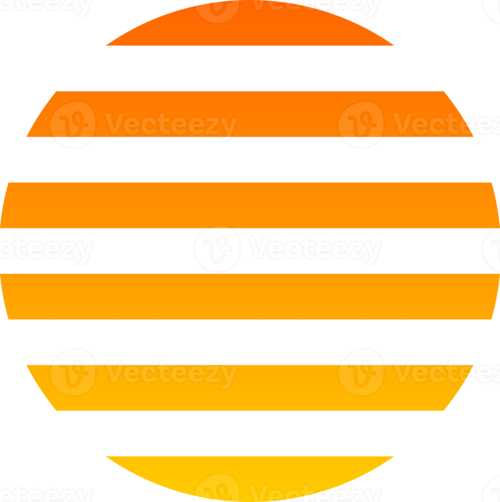 Yellow line circle sun icon png