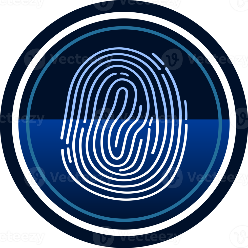 line fingerprint icon png
