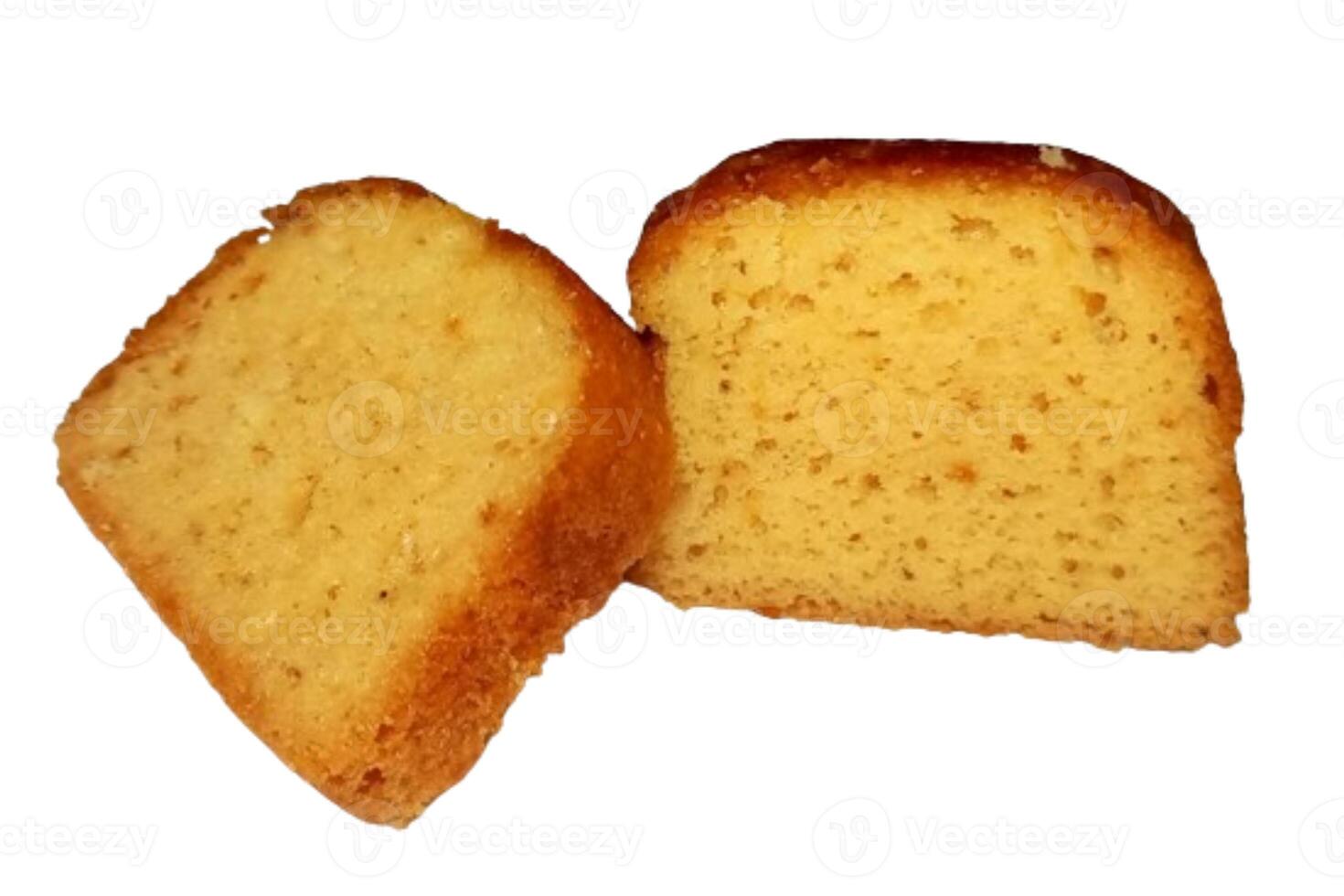 pound cake isolated on white background photo