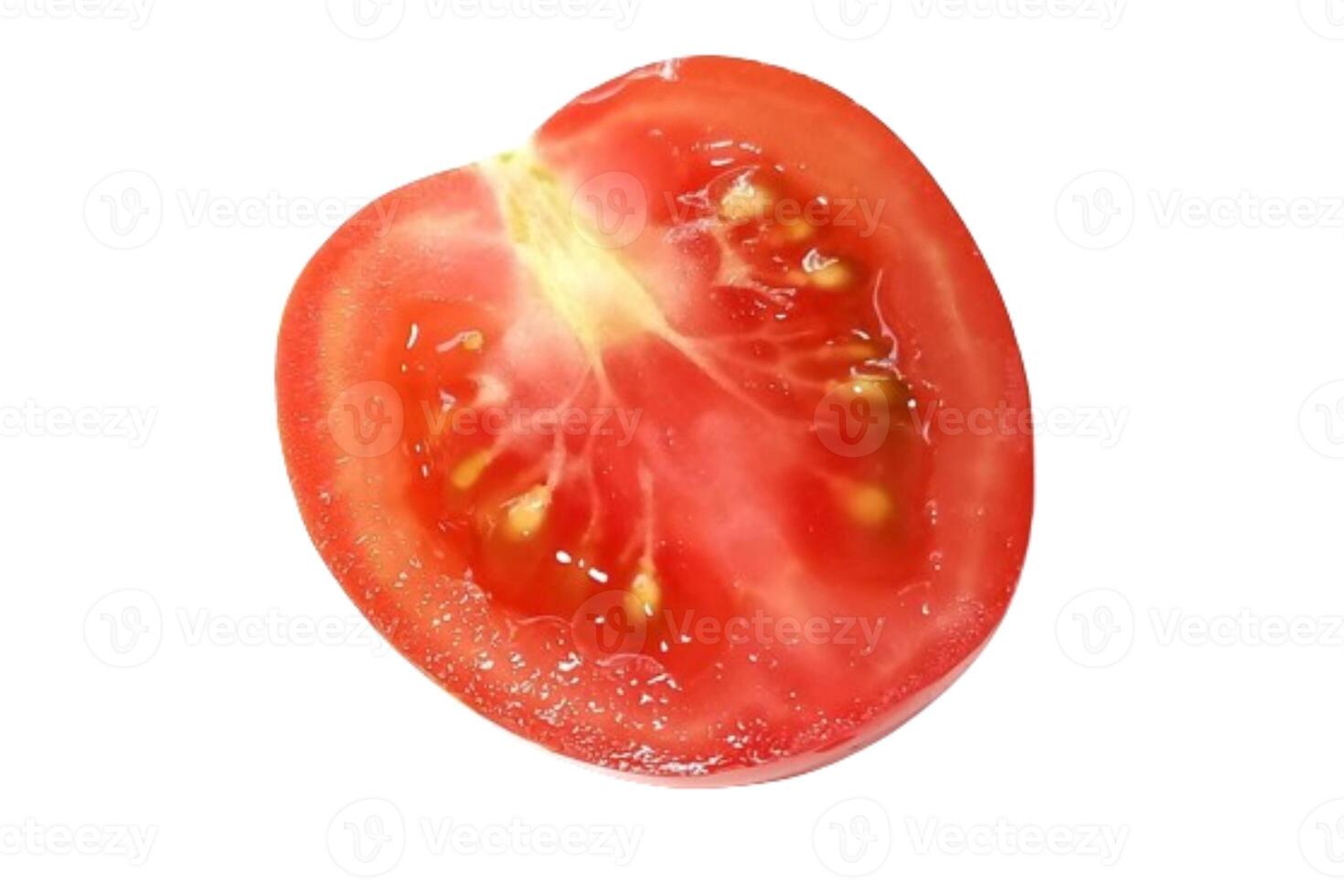 Tomato slices isolated on white background photo