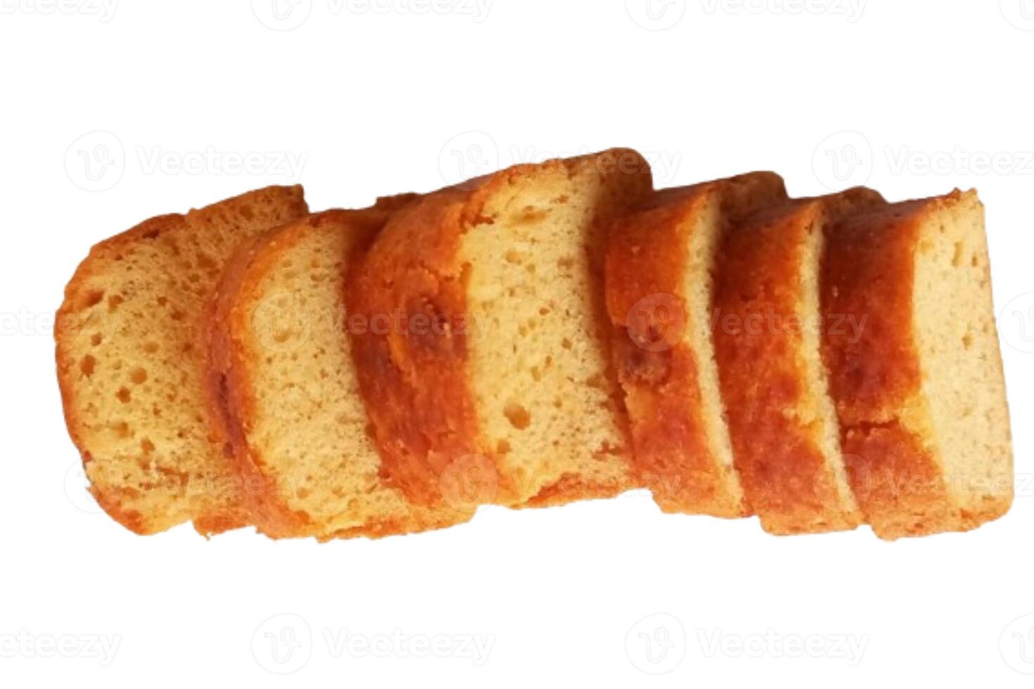 pound cake isolated on white background photo