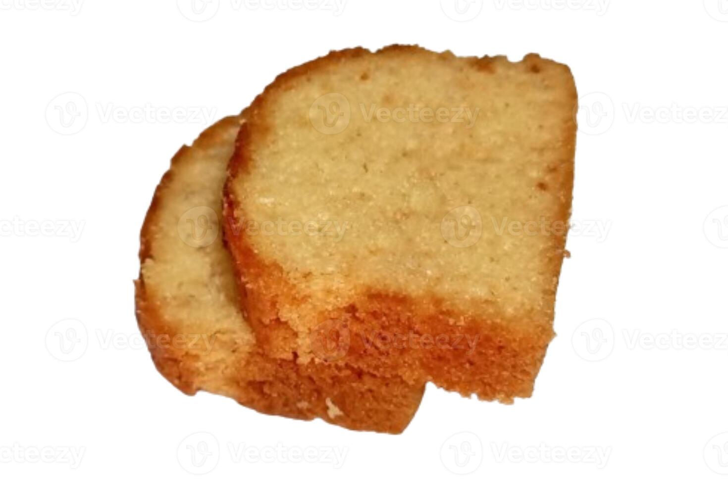 pound cake isolated on white background photo