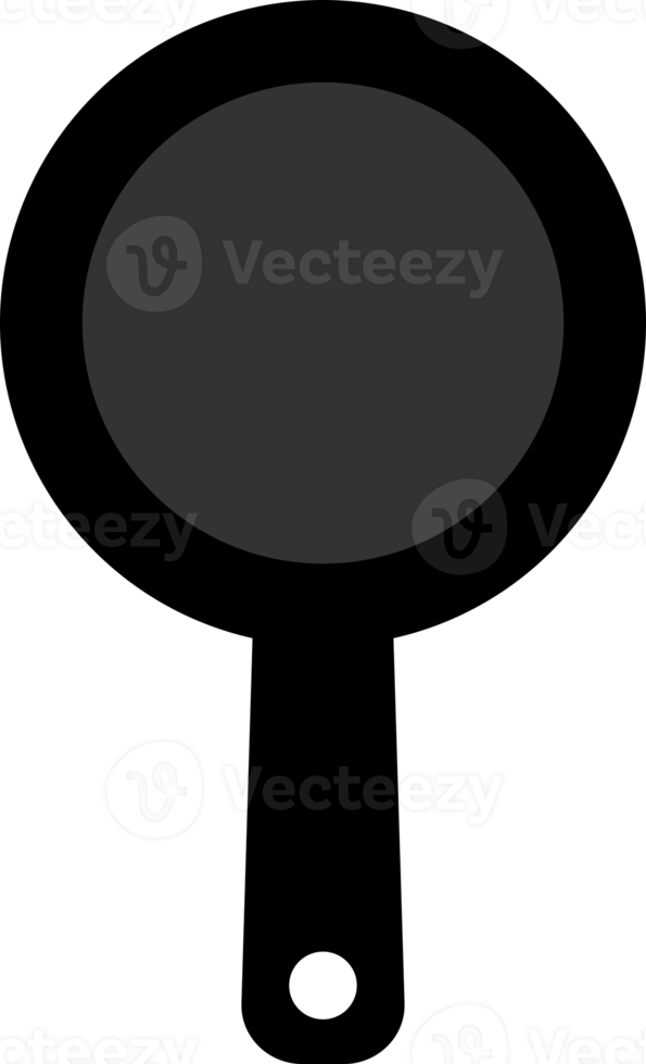 Black steel pan cook icon png