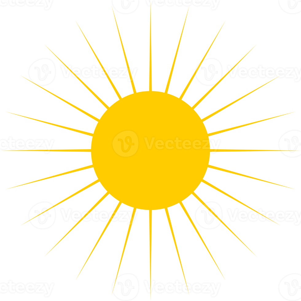 sun with sunshine light ray icon png