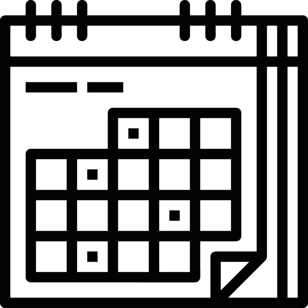 calendario icono símbolo imagen vector