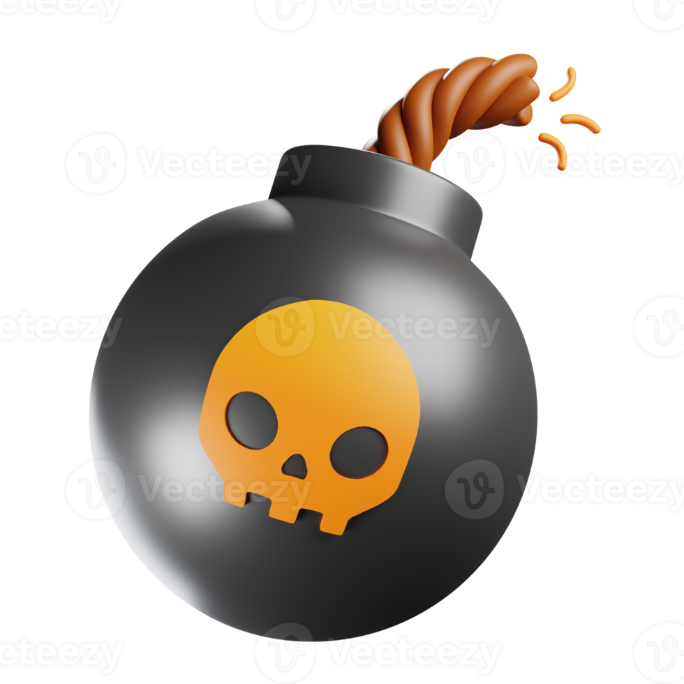 3D Illustration bomb png