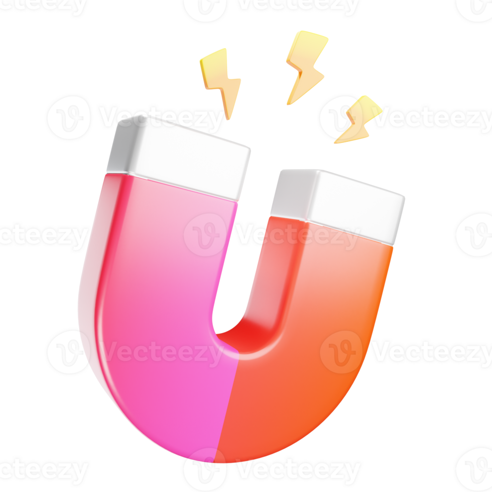 3D Illustration magnet png