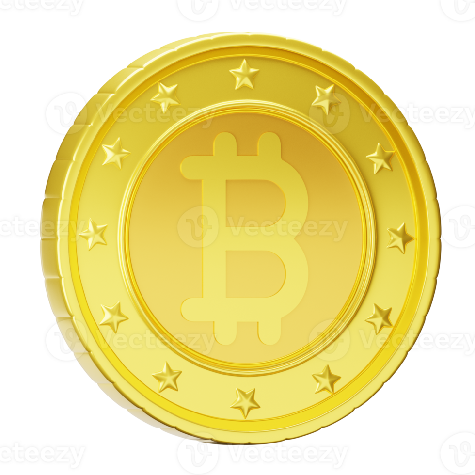 3d illustration bitcoin png