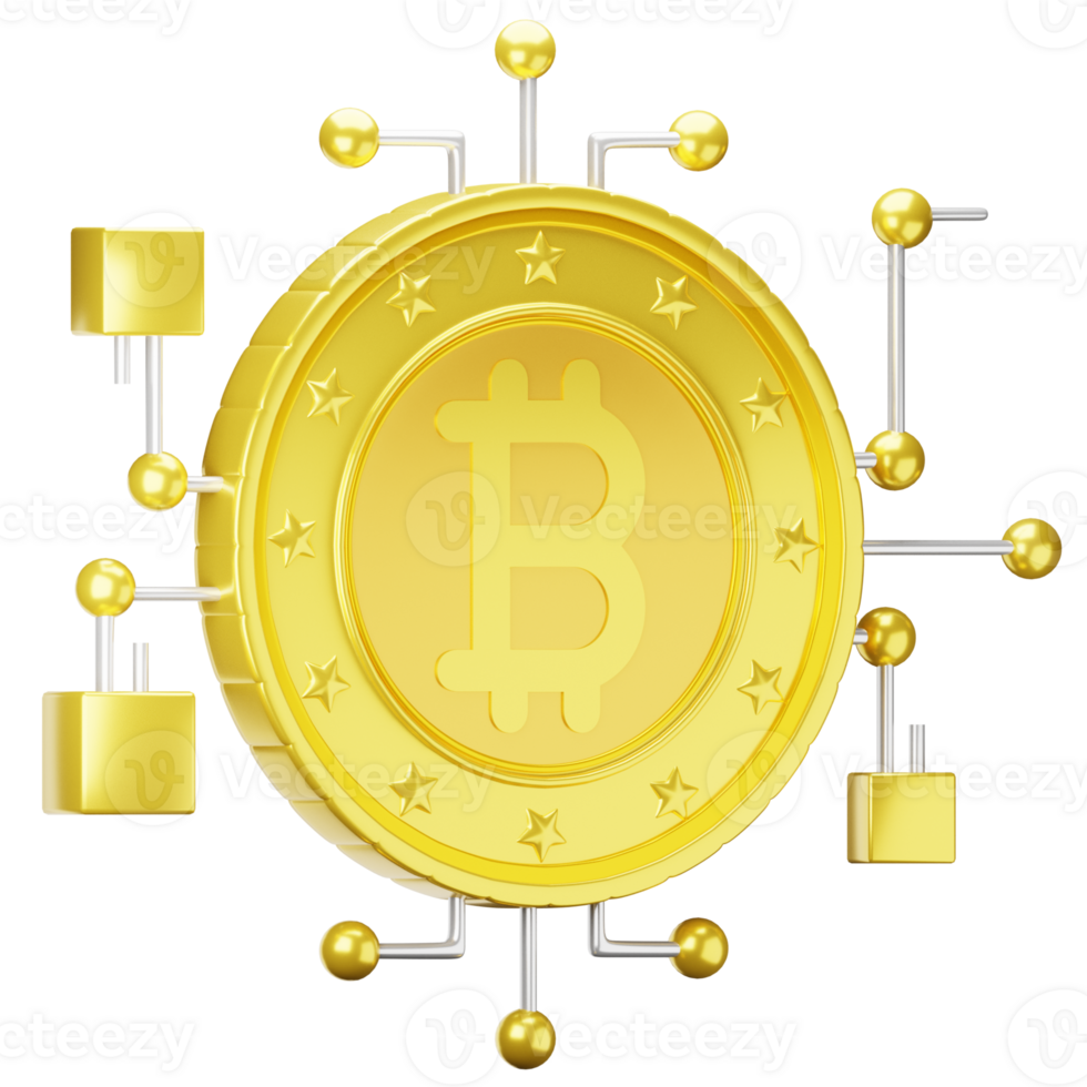 3D Illustration digital currency png