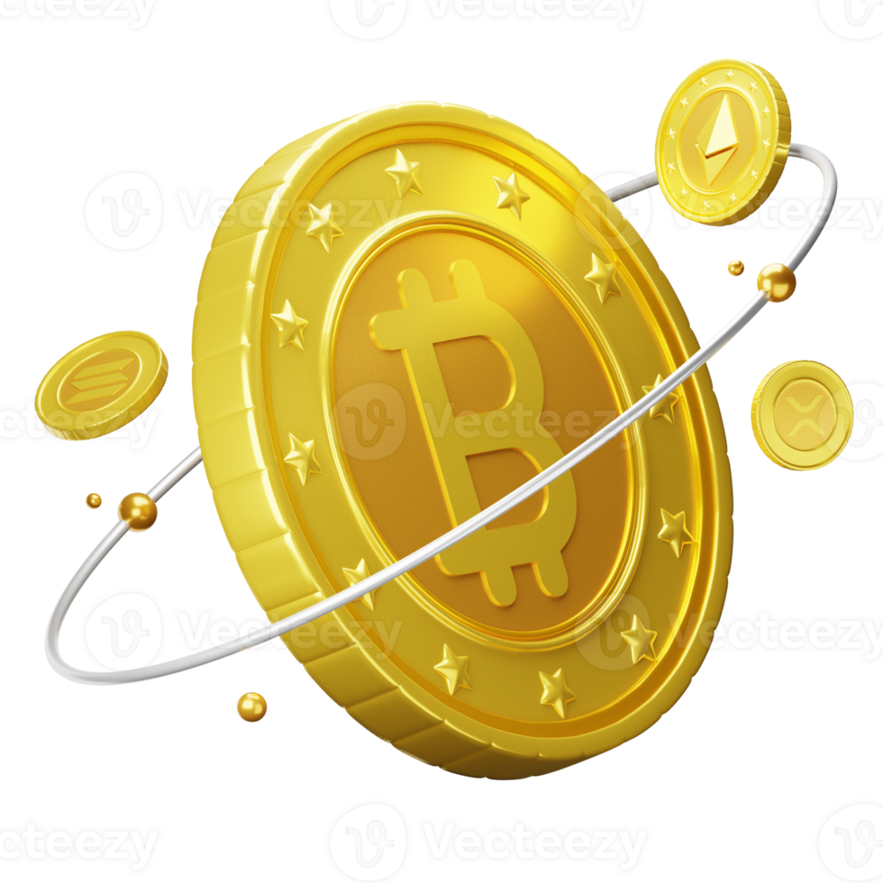 3D Illustration crypto currency png