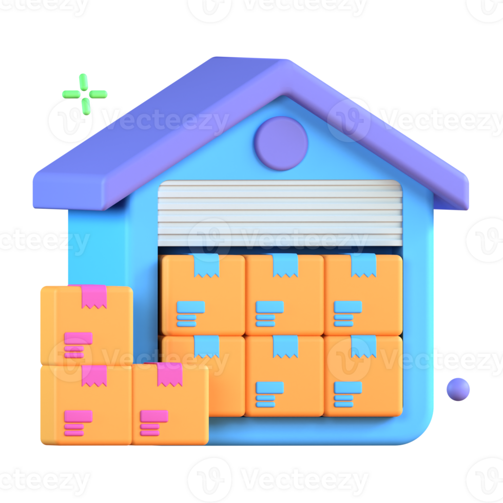 3D Illustration warehouse png