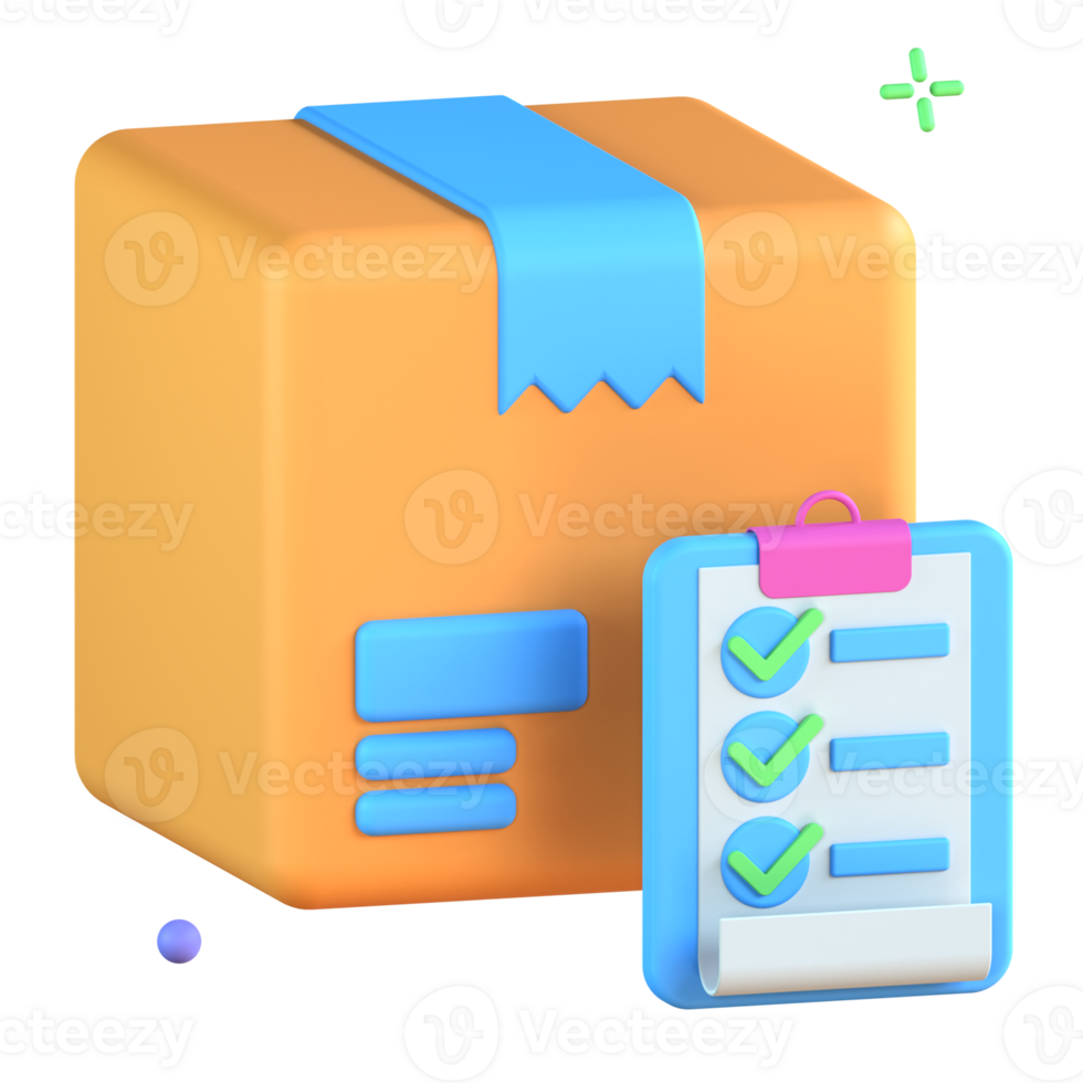 3D Illustration package order png