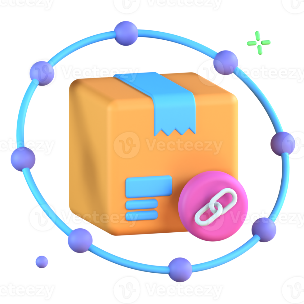 3D Illustration supply chain png