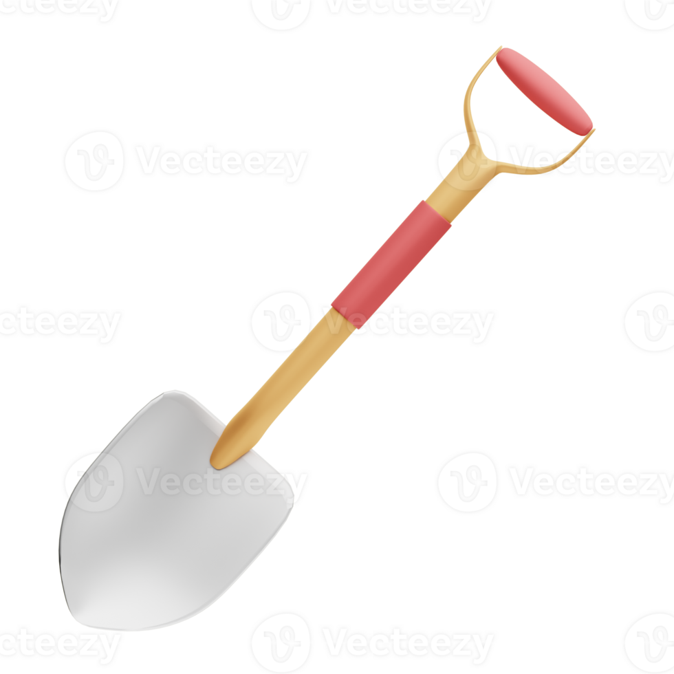 3D Illustration shovel png