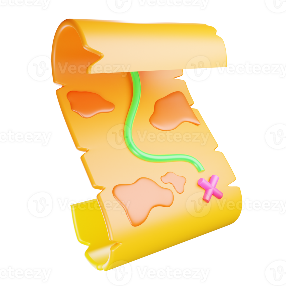 3D Illustration map png