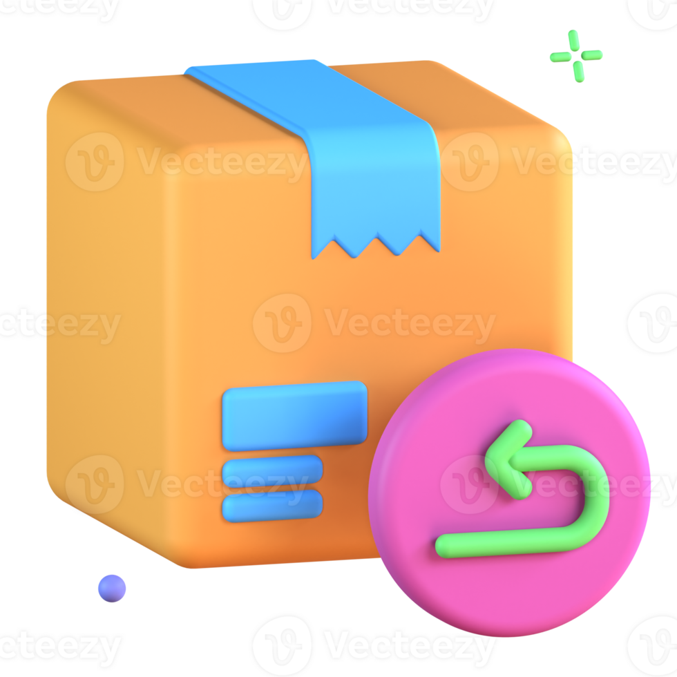 3D Illustration return package png