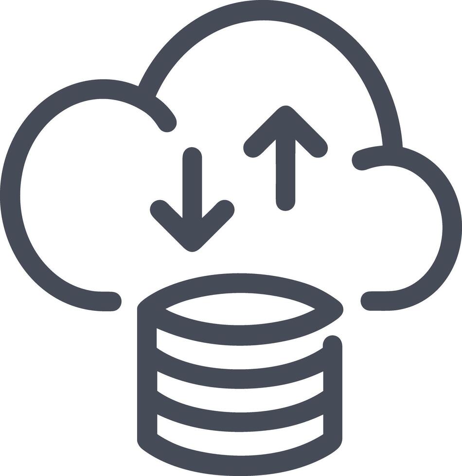 Cloud icon symbol image. Illustration of the hosting storage design image vector