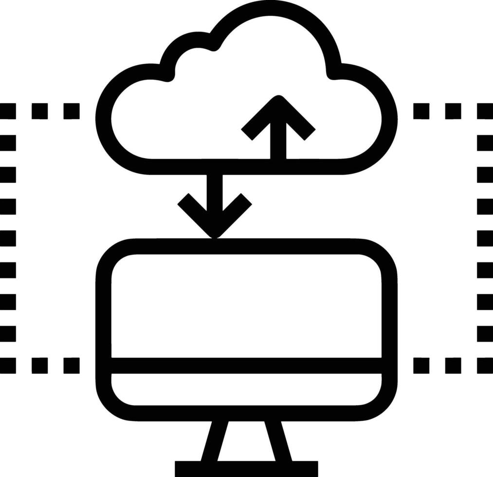 Cloud icon symbol image. Illustration of the hosting storage design image vector